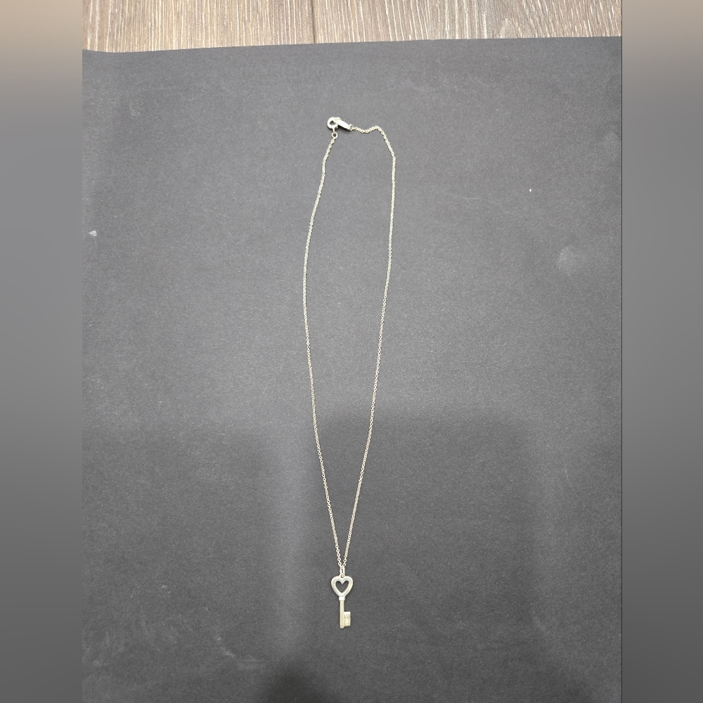Tiffany & Co. Silver Heart Key Necklace